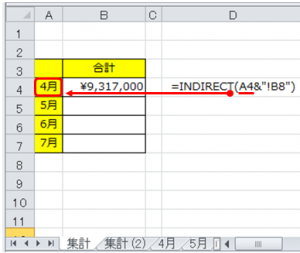 エクセル_INDIRECT_2